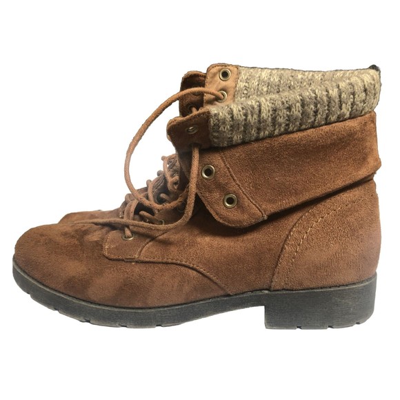 Arizona Jeans Co. Women's Yetta Ankle Boots Size 8M Brown Suede Sweater Lined - Picture 8 of 12